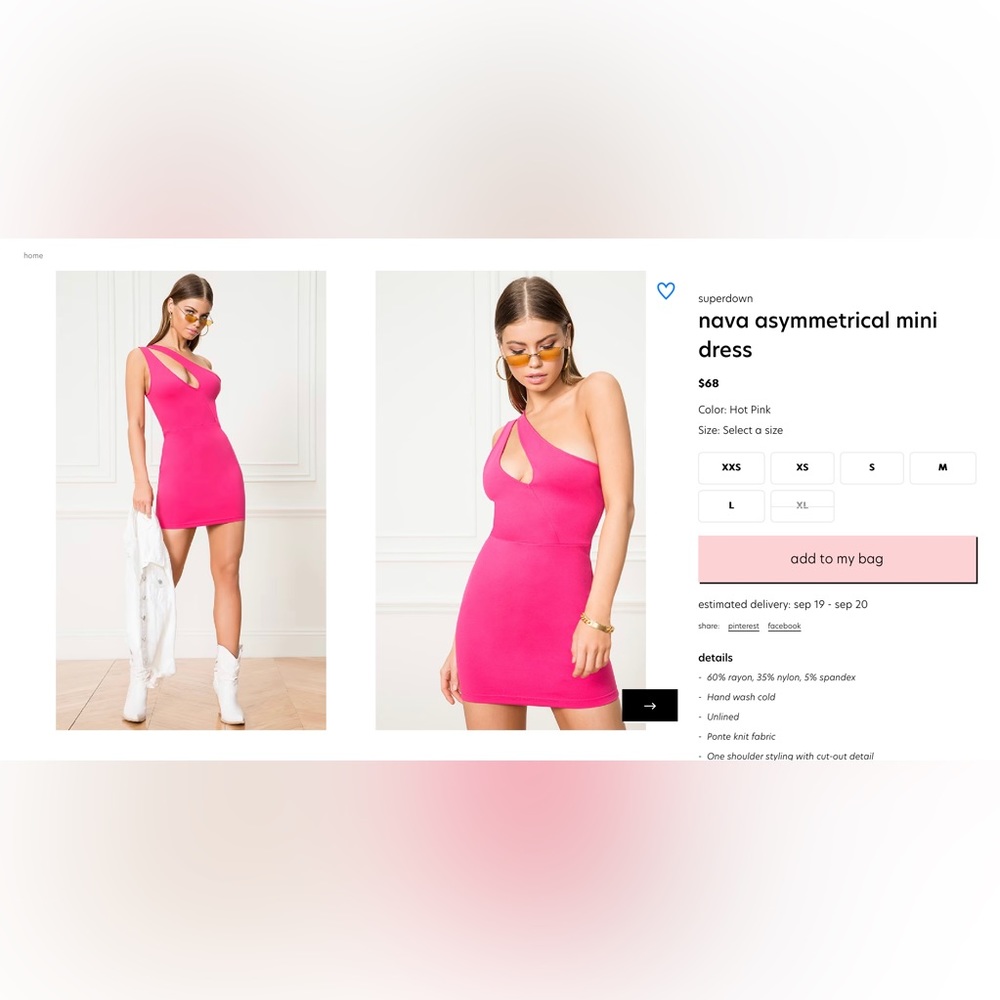 Superdown Nava Asymmetrical Mini Dress